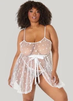 Star Mesh Babydoll Set