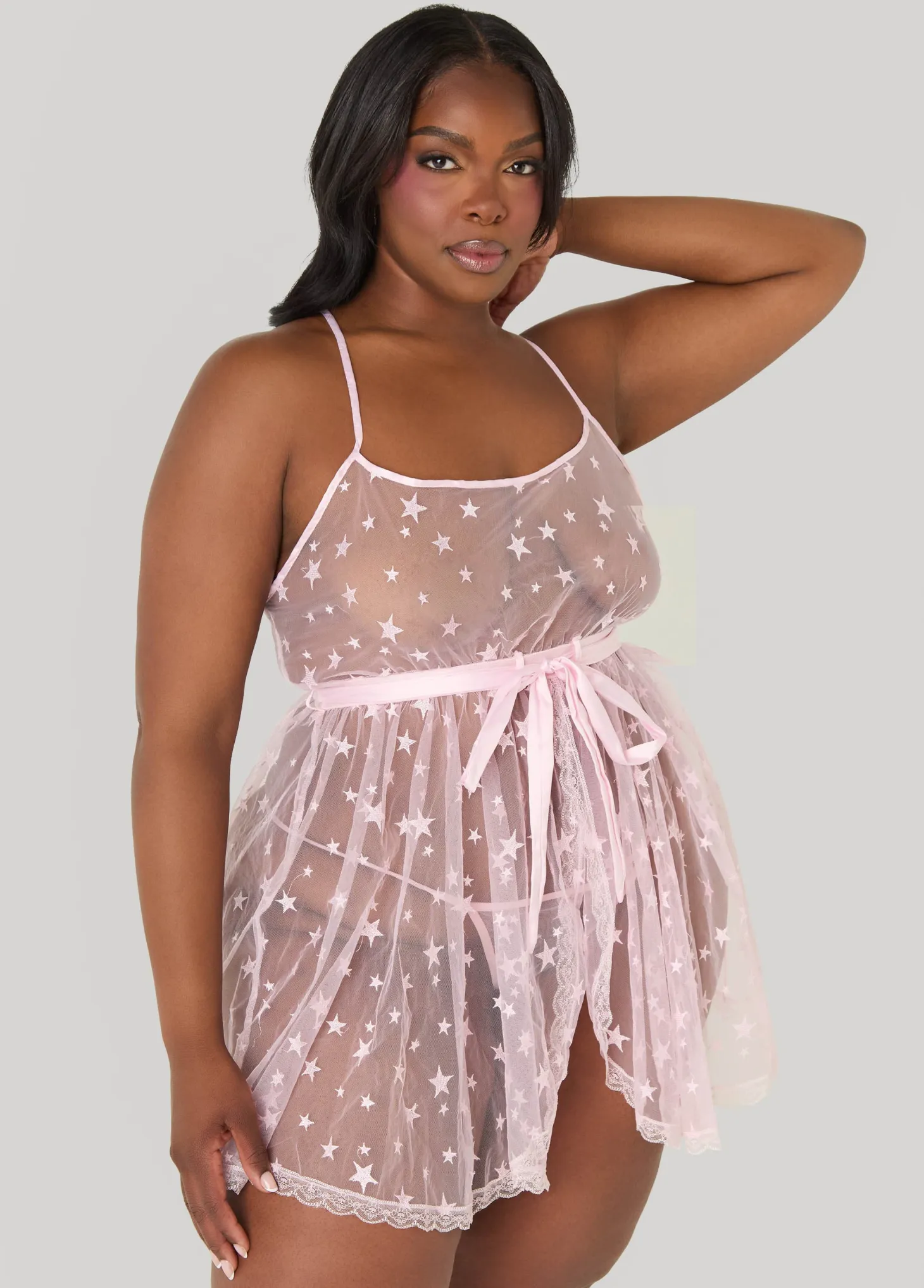 Star Mesh Babydoll Set