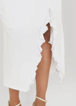 Strapless Drawstring Maxi Dress