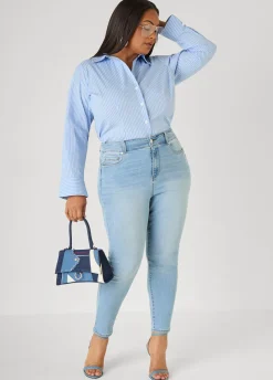Striped Cotton Blend Shirt