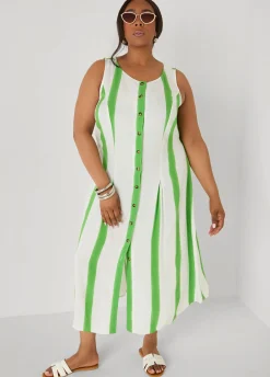 Striped Maxi Shirtdress