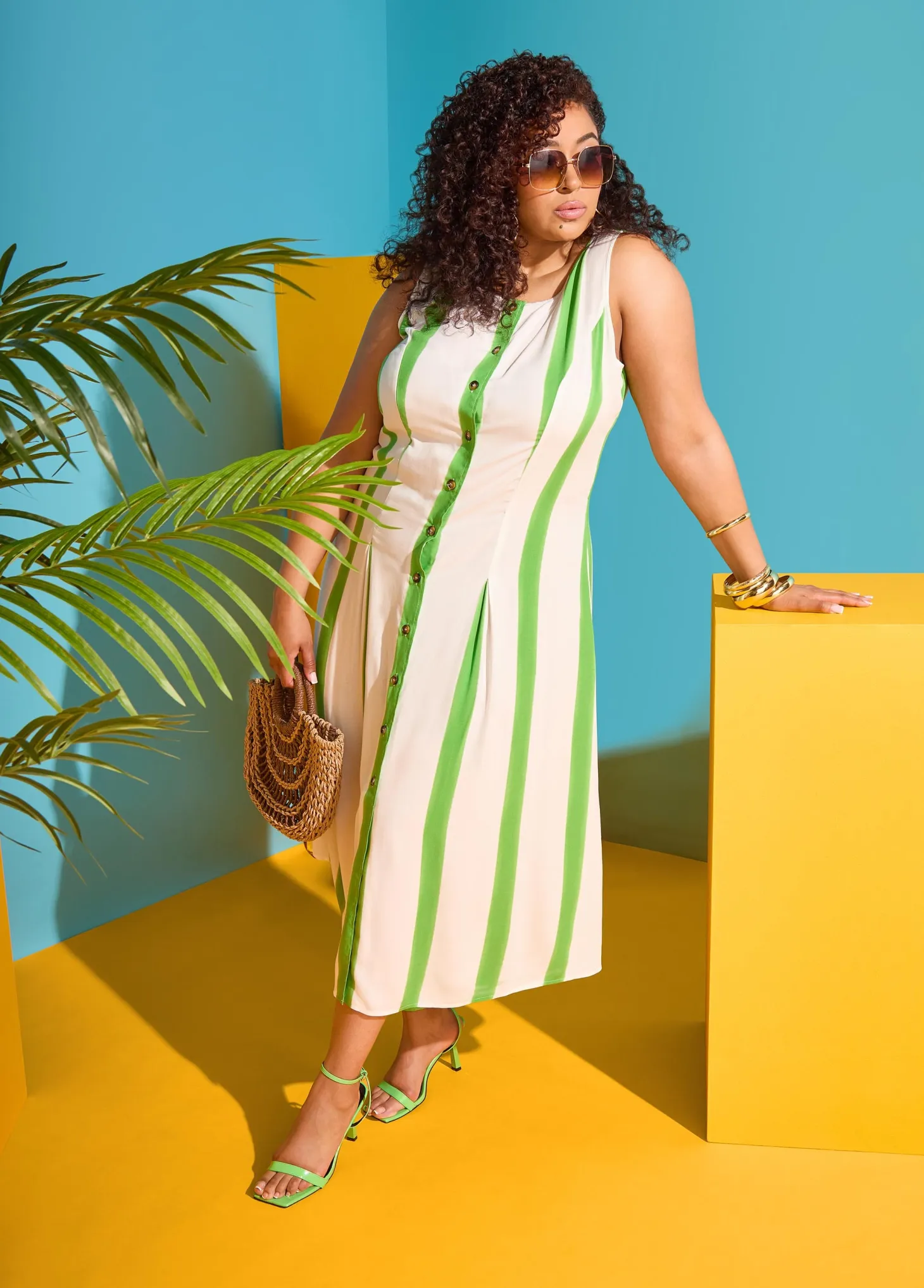 Striped Maxi Shirtdress