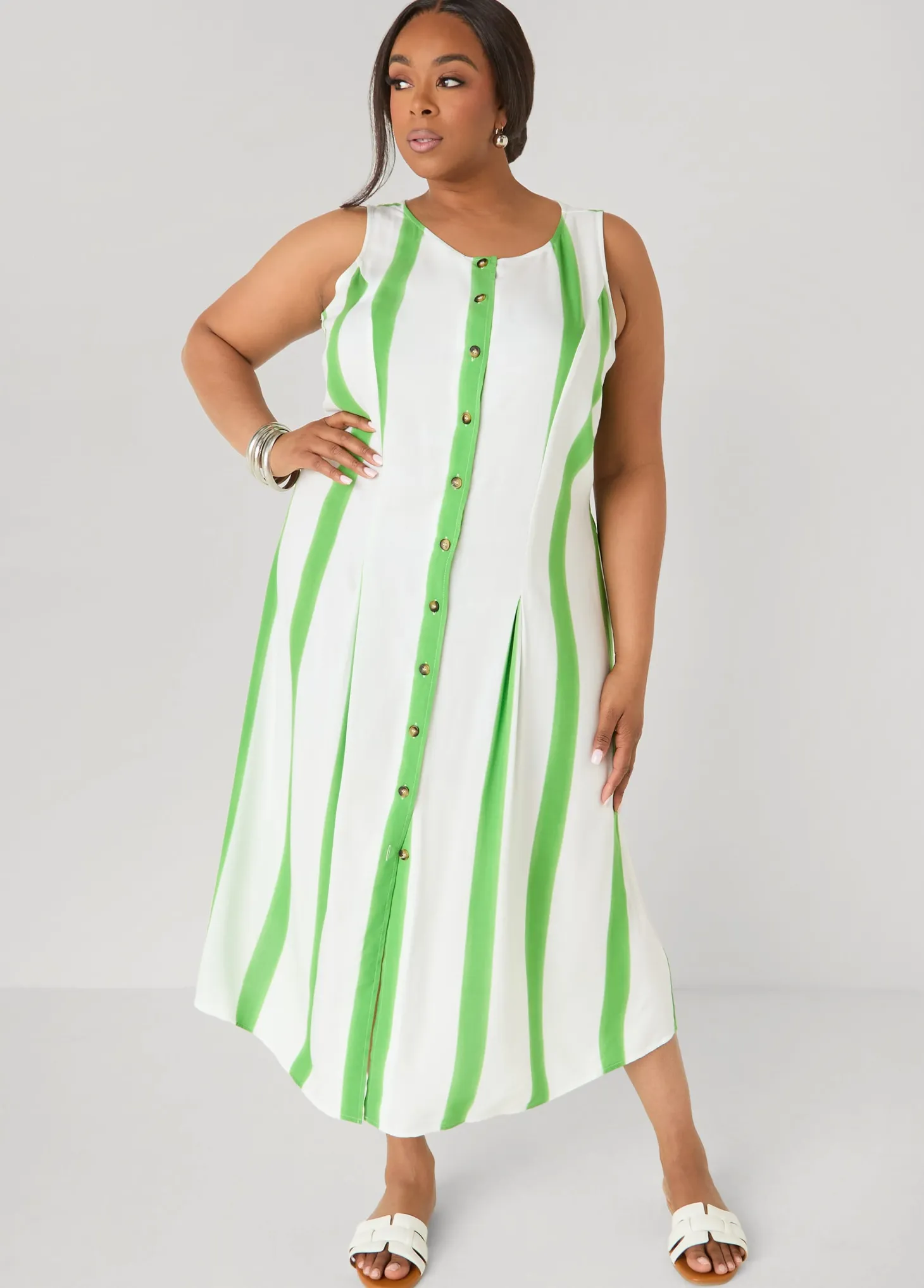Striped Maxi Shirtdress