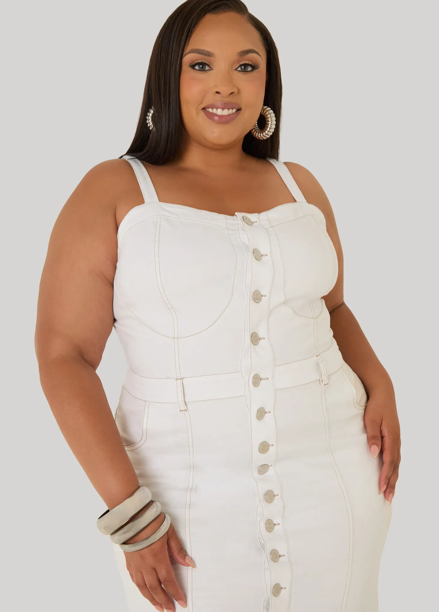 Sweetheart Denim Maxi Dress