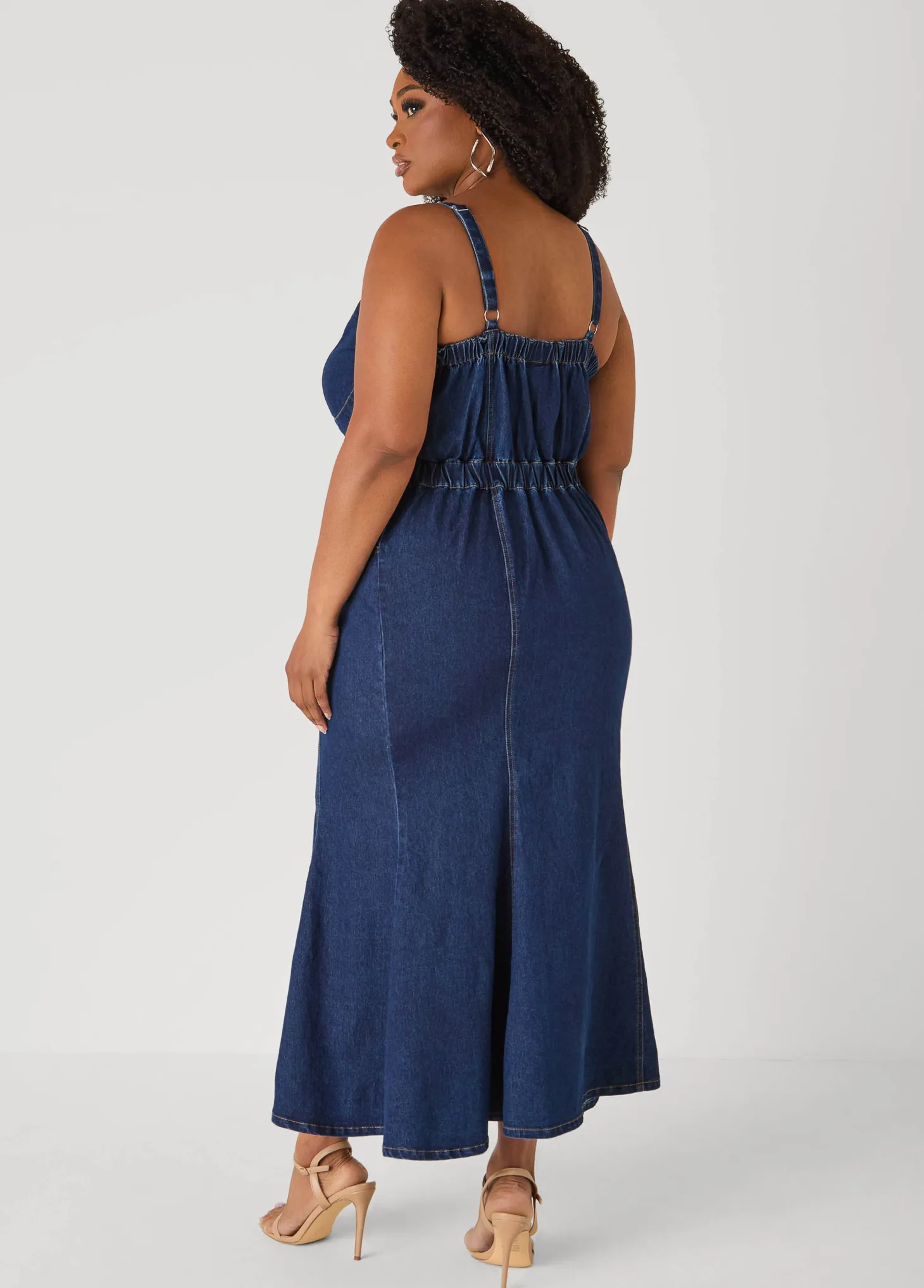 Sweetheart Maxi Denim Dress