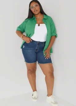 Tall Collared Cotton Blend Shirt