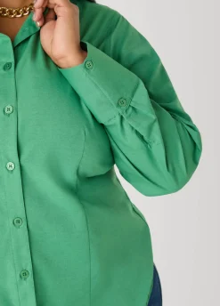 Tall Collared Cotton Blend Shirt