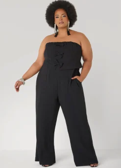 Tall Strapless Bow Embellished Jumpsuit