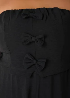 Tall Strapless Bow Embellished Jumpsuit