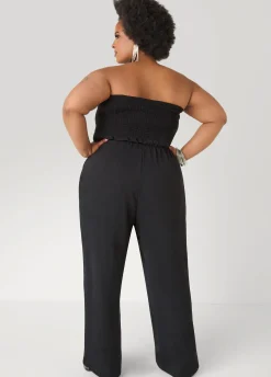 Tall Strapless Bow Embellished Jumpsuit