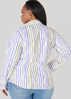 Tall Striped Collared Shirt