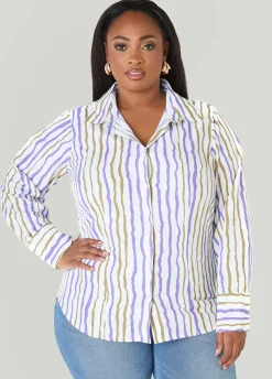 Tall Striped Collared Shirt