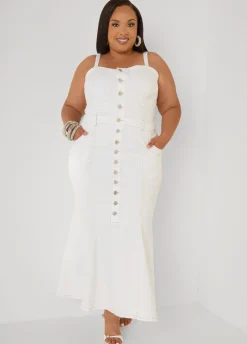 Tall Sweetheart Denim Maxi Dress
