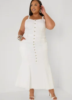 Tall Sweetheart Denim Maxi Dress