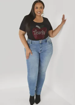 Teach Crystal Embellished Tee