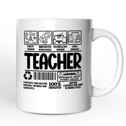 Teacher Barcode Ceramic Mug