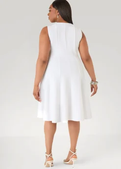 Textured A Line Dress