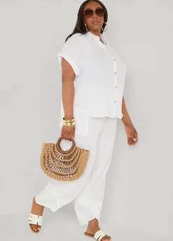 Textured Cotton Gauze Shirt