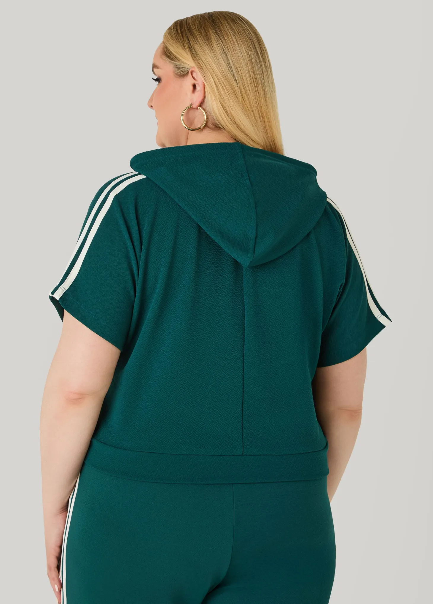 Textured Striped Hoodie