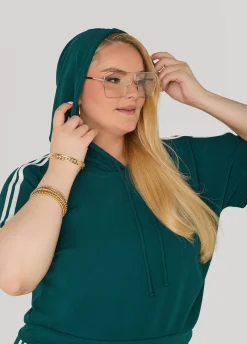 Textured Striped Hoodie