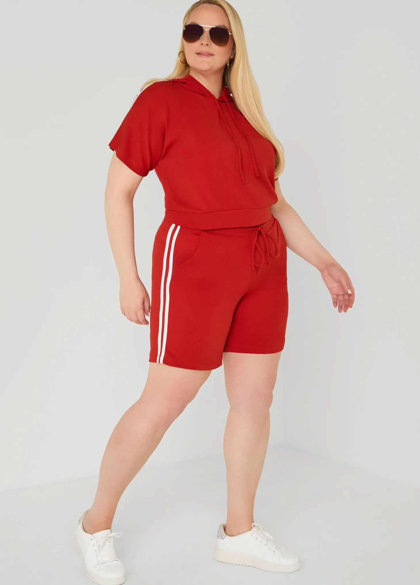 Textured Striped Shorts