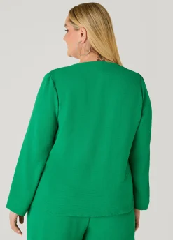 Textured Tie Front Jacket