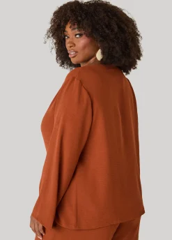 Textured Tie Front Jacket