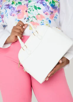 Textured Top Handle Satchel