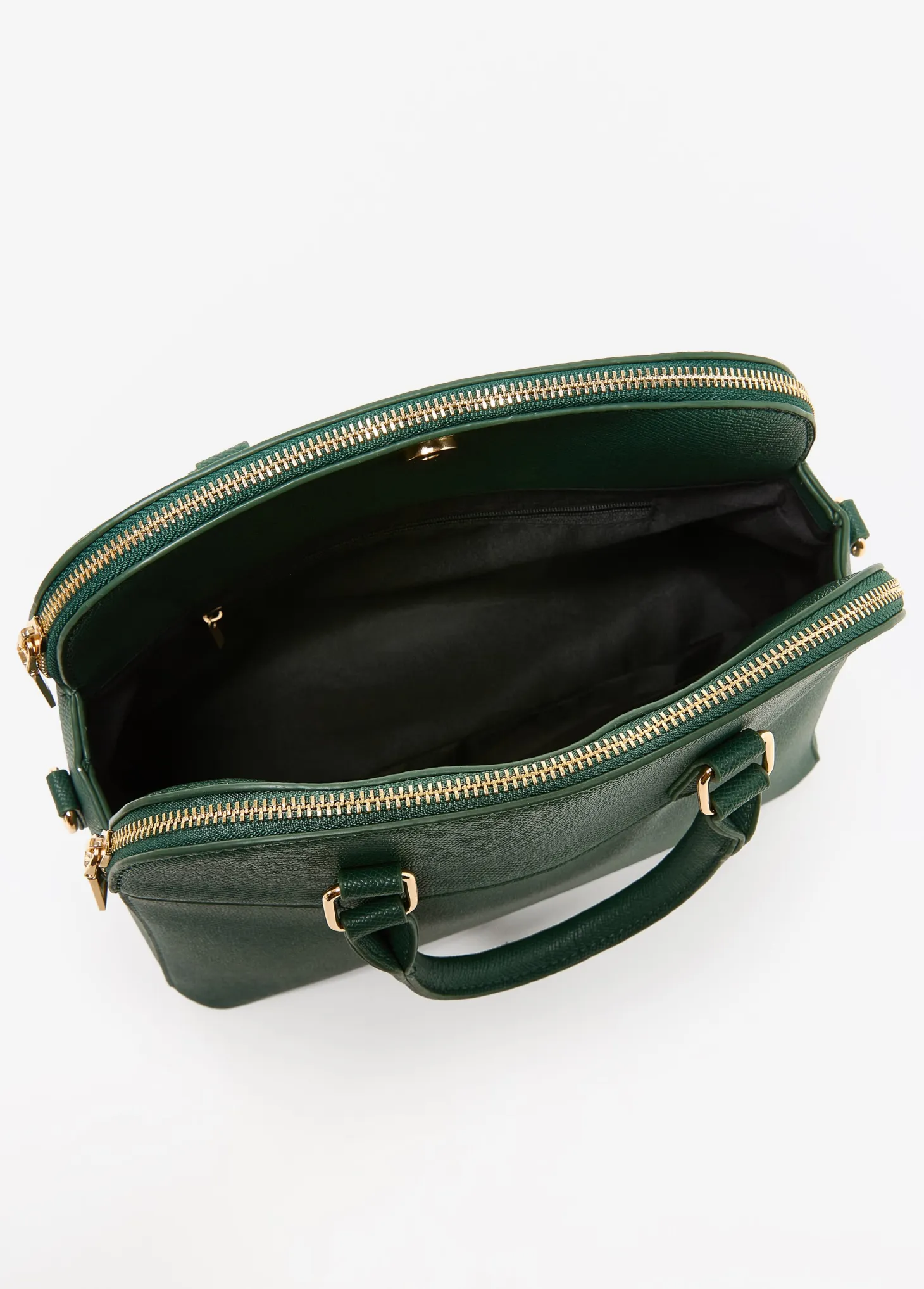 Texture Faux Leather Satchel