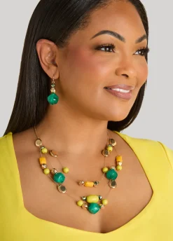 Three Strand Layered Necklace Set