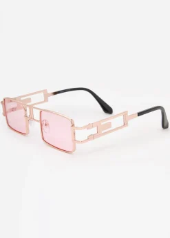 Tinted Rectangle Frame Sunglasses