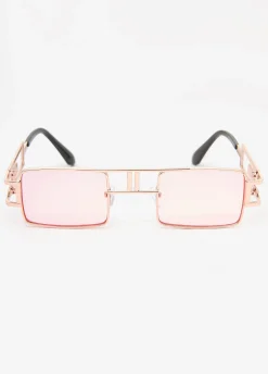 Tinted Rectangle Frame Sunglasses
