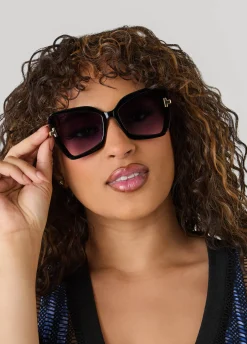 Tinted Square Frame Sunglasses