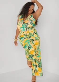 Tropical Print Halter Top
