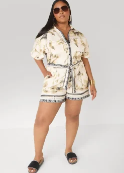 Tropical Print Romper