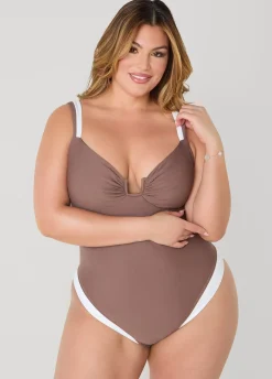 Two Tone U Ring Swimsuit