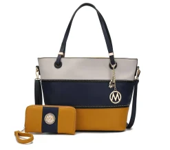 Vallie Colorblock Tote Bag Set