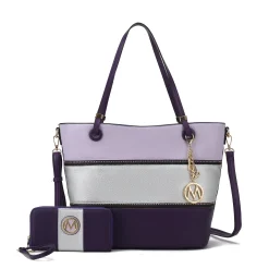 Vallie Colorblock Tote Bag Set
