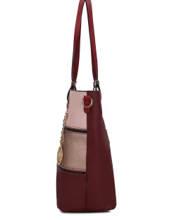 Vallie Colorblock Tote Bag Set