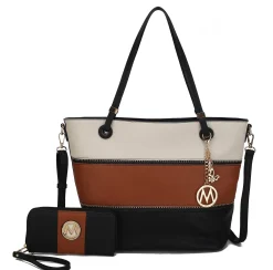 Vallie Colorblock Tote Bag Set