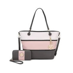 Vallie Colorblock Tote Bag Set