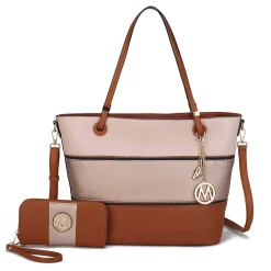 Vallie Colorblock Tote Bag Set