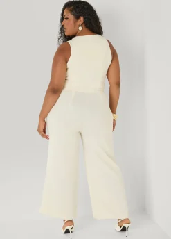 Vest Wide Leg Jumpsuit
