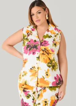 Watercolor Floral Print Shirt
