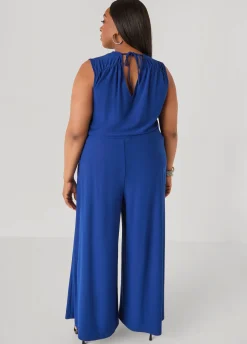 Wide Leg Tie Back Jumpsuit