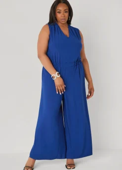 Wide Leg Tie Back Jumpsuit