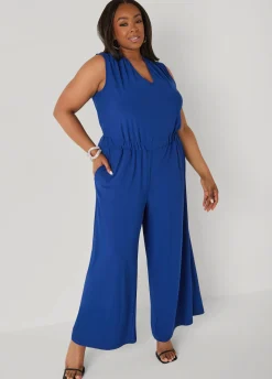Wide Leg Tie Back Jumpsuit
